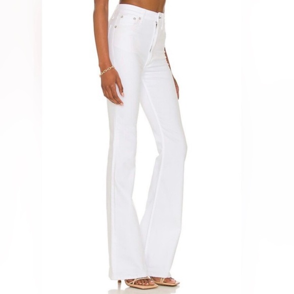 rag & bone Casey High Rise Flare Jeans in Optic White Size 27 (NWT) Retail $255 - Picture 2 of 4